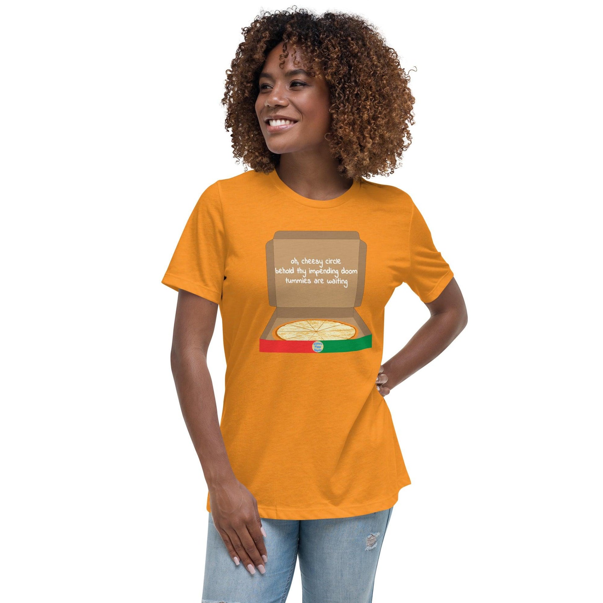 Cheesy Pizza Haiku Women's Relaxed T-Shirt - Gizmo Graphic Works