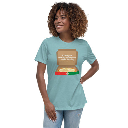 Cheesy Pizza Haiku Women's Relaxed T-Shirt - Gizmo Graphic Works