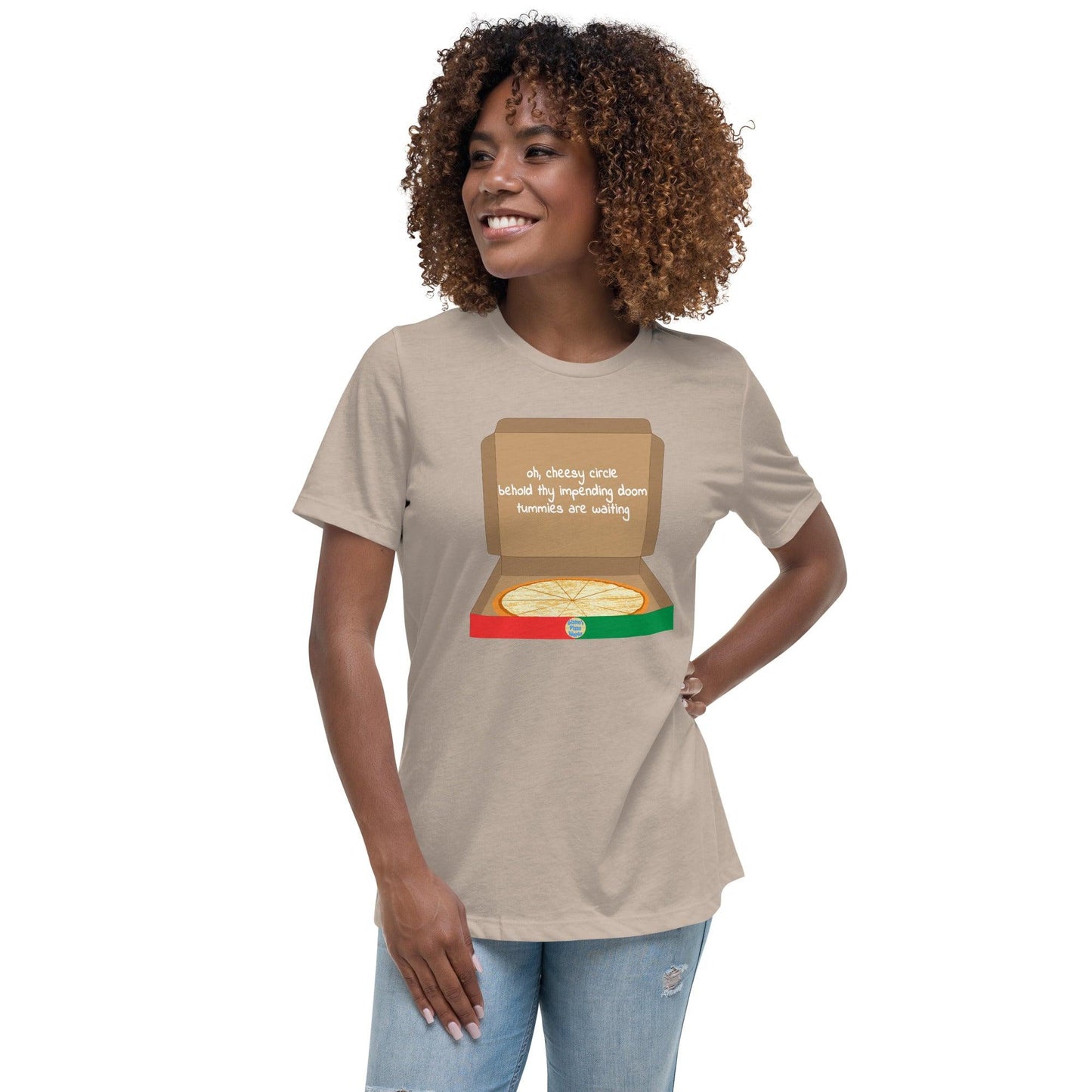 Cheesy Pizza Haiku Women's Relaxed T-Shirt - Gizmo Graphic Works