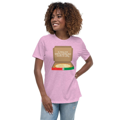 Cheesy Pizza Haiku Women's Relaxed T-Shirt - Gizmo Graphic Works