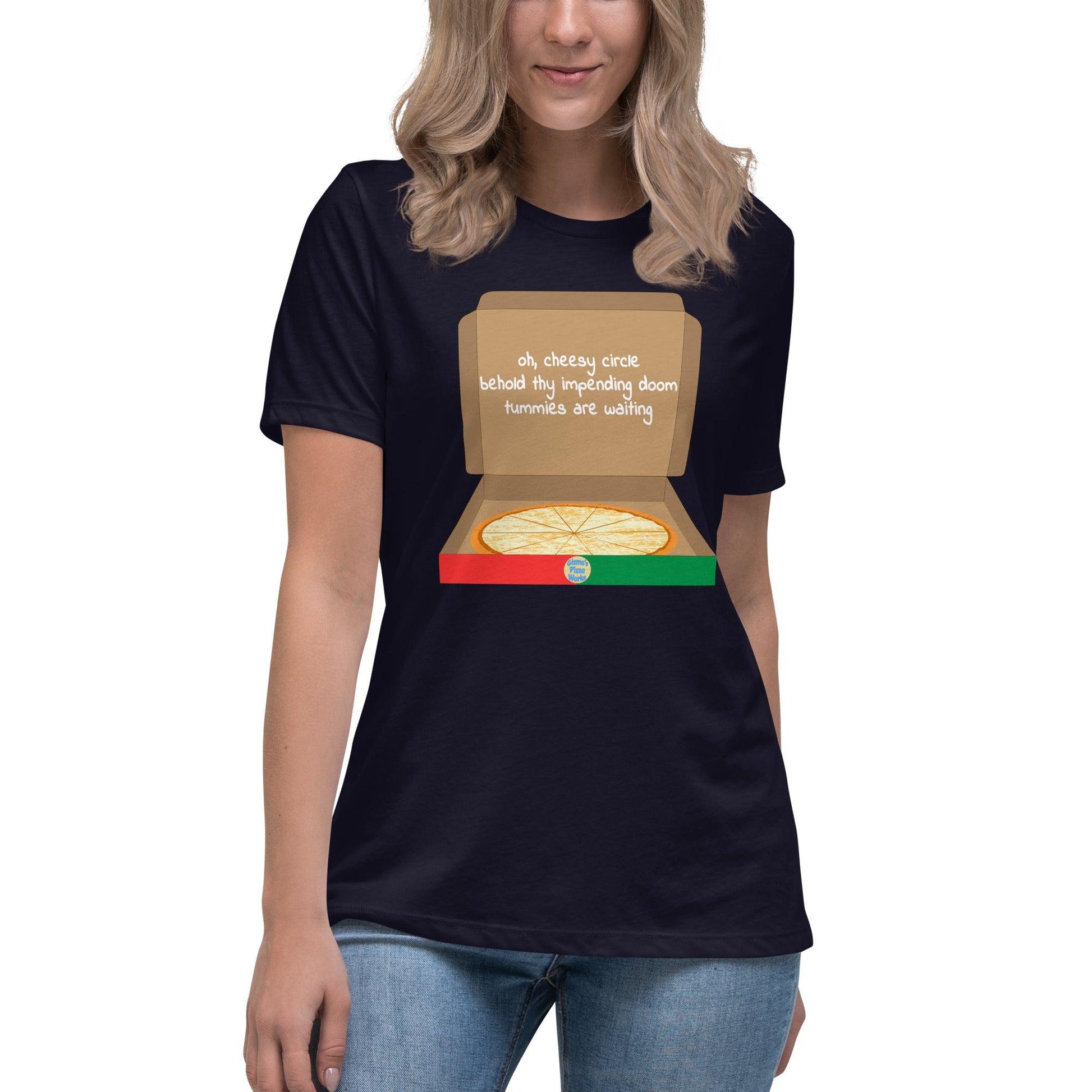 Cheesy Pizza Haiku Women's Relaxed T-Shirt - Gizmo Graphic Works