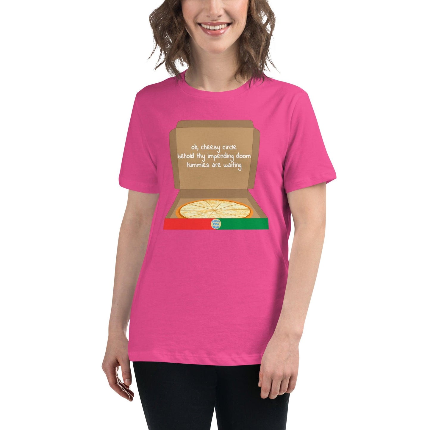 Cheesy Pizza Haiku Women's Relaxed T-Shirt - Gizmo Graphic Works