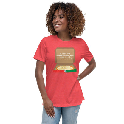 Cheesy Pizza Haiku Women's Relaxed T-Shirt - Gizmo Graphic Works