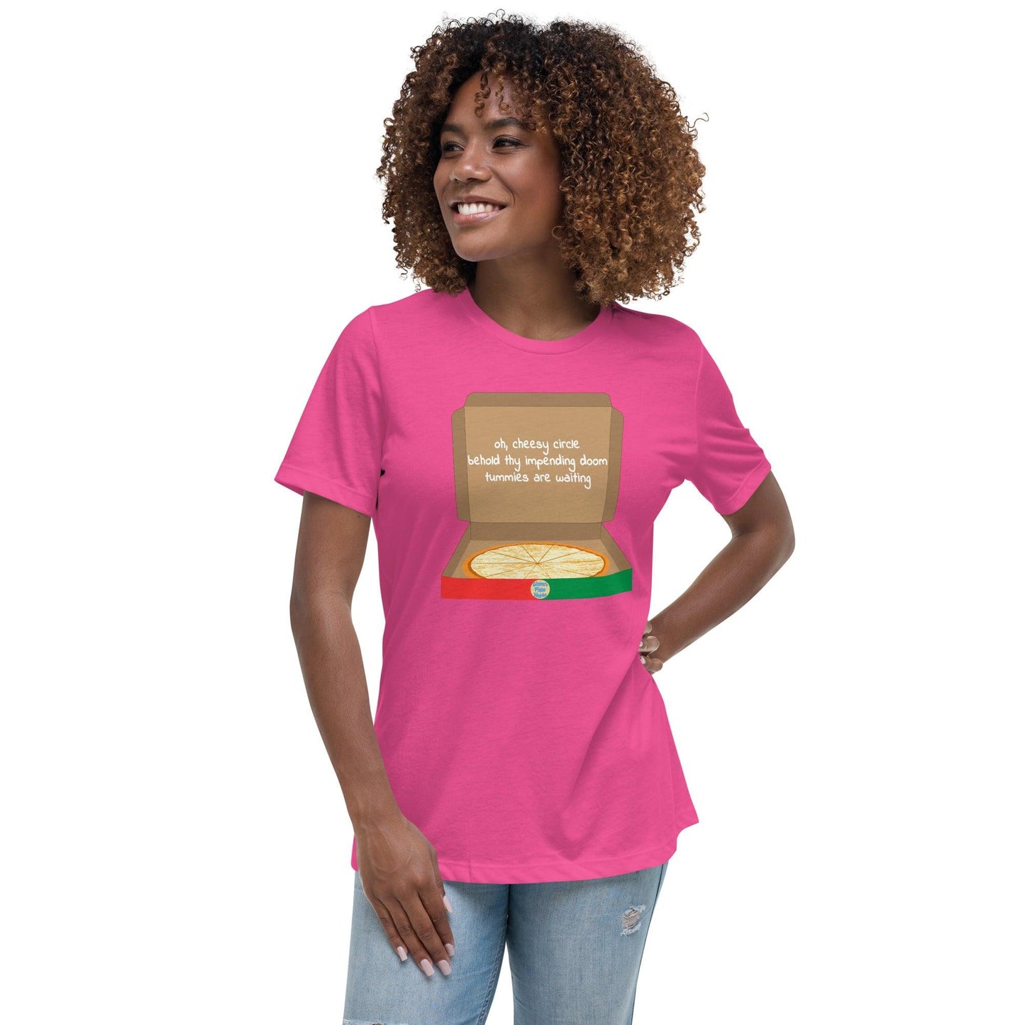 Cheesy Pizza Haiku Women's Relaxed T-Shirt - Gizmo Graphic Works