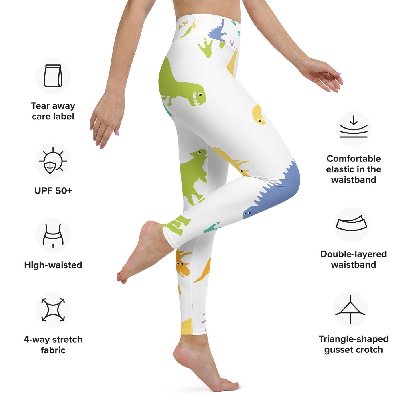 Dinosaur Yoga Leggings - Gizmo Graphic Works