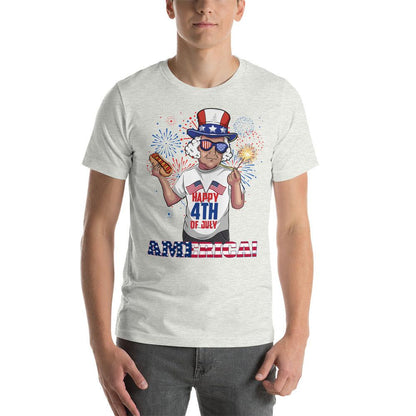 "George Washington Happy 4th of July" Unisex t-shirt - Gizmo Graphic Works