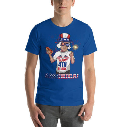 "George Washington Happy 4th of July" Unisex t-shirt - Gizmo Graphic Works