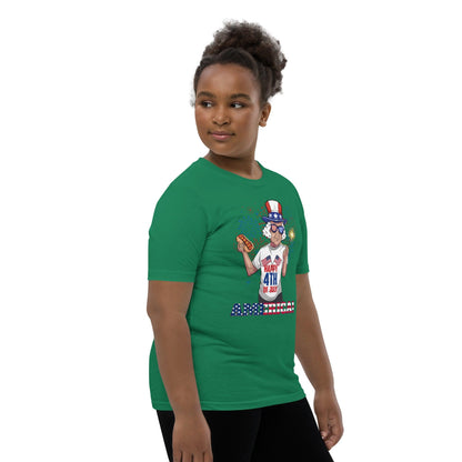 "George Washington Happy 4th of July" Youth Short Sleeve T-Shirt - Gizmo Graphic Works