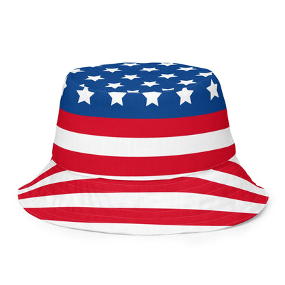 "Happy 4th" Patriotic Reversible bucket hat - Gizmo Graphic Works