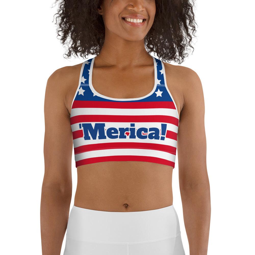 "'Merica!" Sports bra - Gizmo Graphic Works