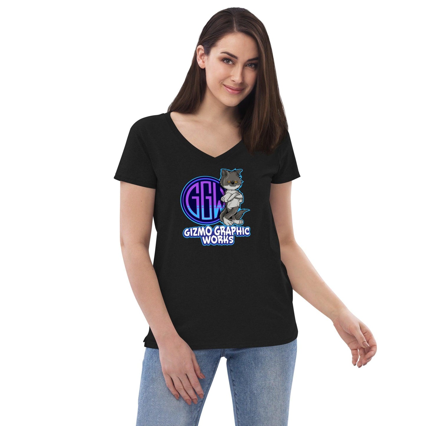 Official Gear Women’s recycled eco-friendly v-neck t-shirt - Gizmo Graphic Works