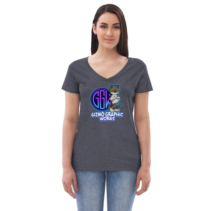 Official Gear Women’s recycled eco-friendly v-neck t-shirt - Gizmo Graphic Works