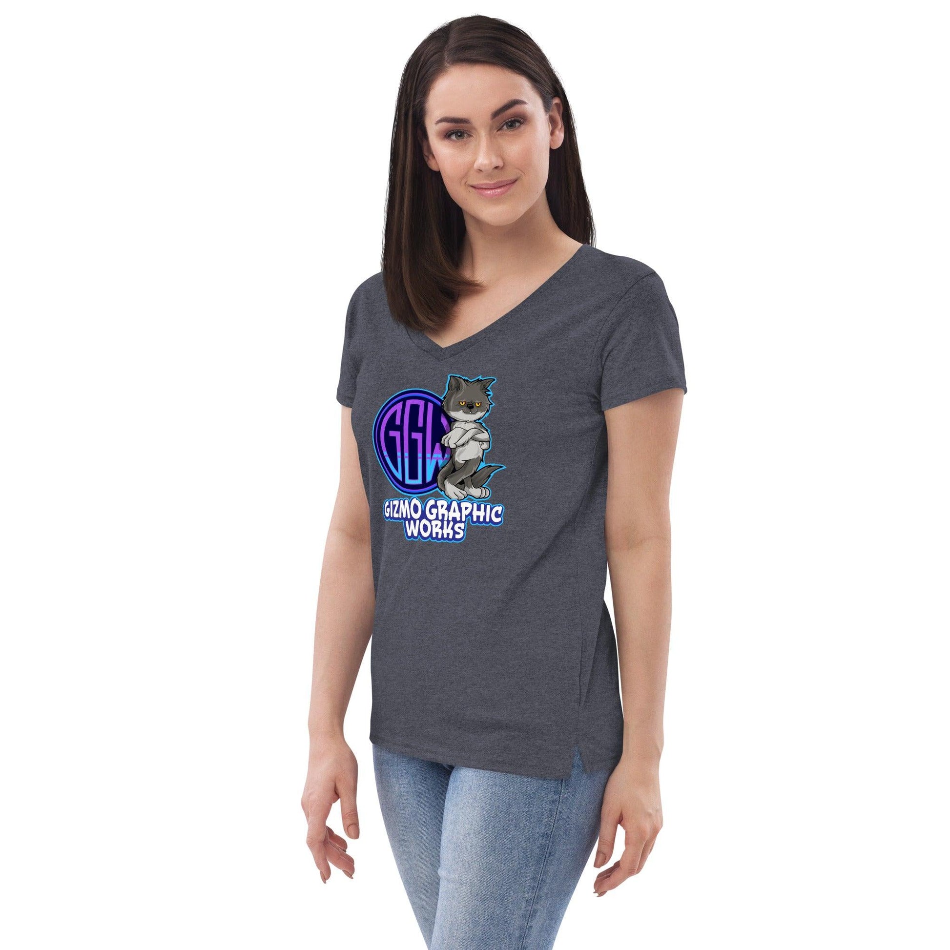 Official Gear Women’s recycled eco-friendly v-neck t-shirt - Gizmo Graphic Works