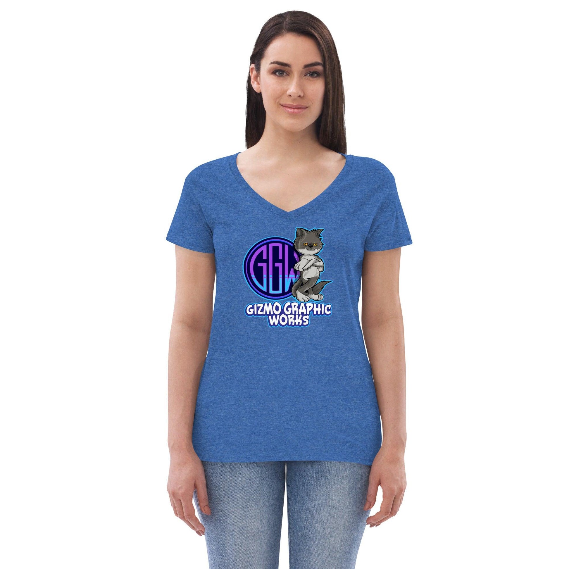 Official Gear Women’s recycled eco-friendly v-neck t-shirt - Gizmo Graphic Works