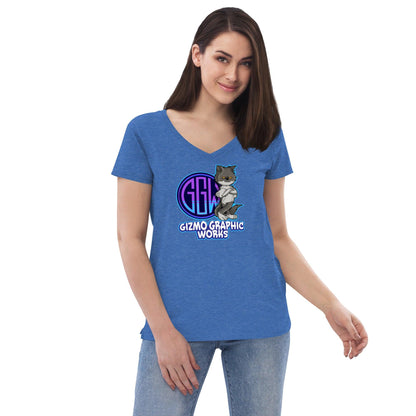 Official Gear Women’s recycled eco-friendly v-neck t-shirt - Gizmo Graphic Works