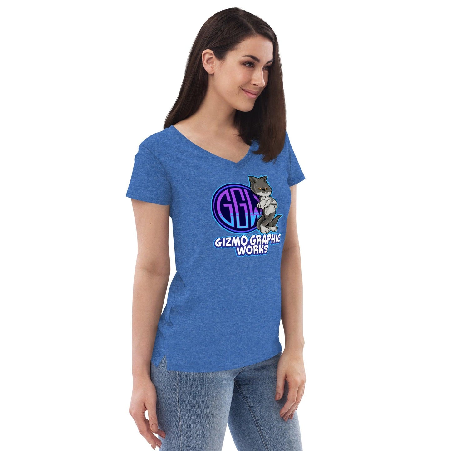 Official Gear Women’s recycled eco-friendly v-neck t-shirt - Gizmo Graphic Works