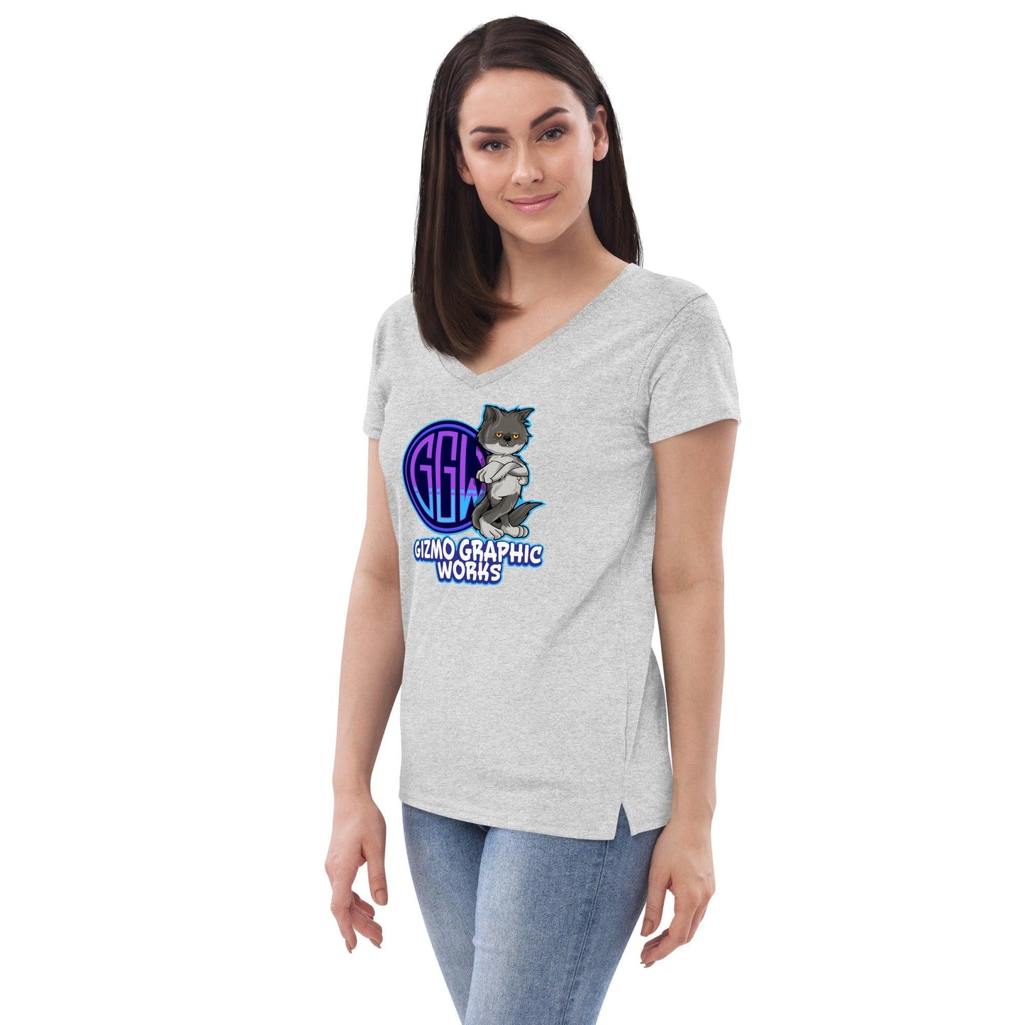 Official Gear Women’s recycled eco-friendly v-neck t-shirt - Gizmo Graphic Works