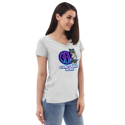 Official Gear Women’s recycled eco-friendly v-neck t-shirt - Gizmo Graphic Works