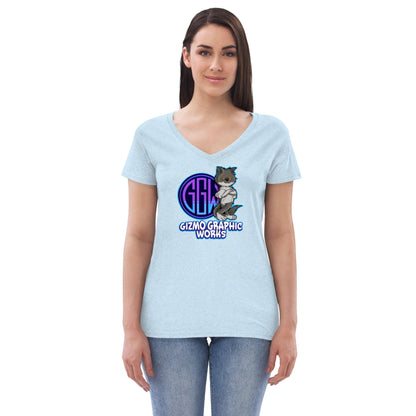 Official Gear Women’s recycled eco-friendly v-neck t-shirt - Gizmo Graphic Works