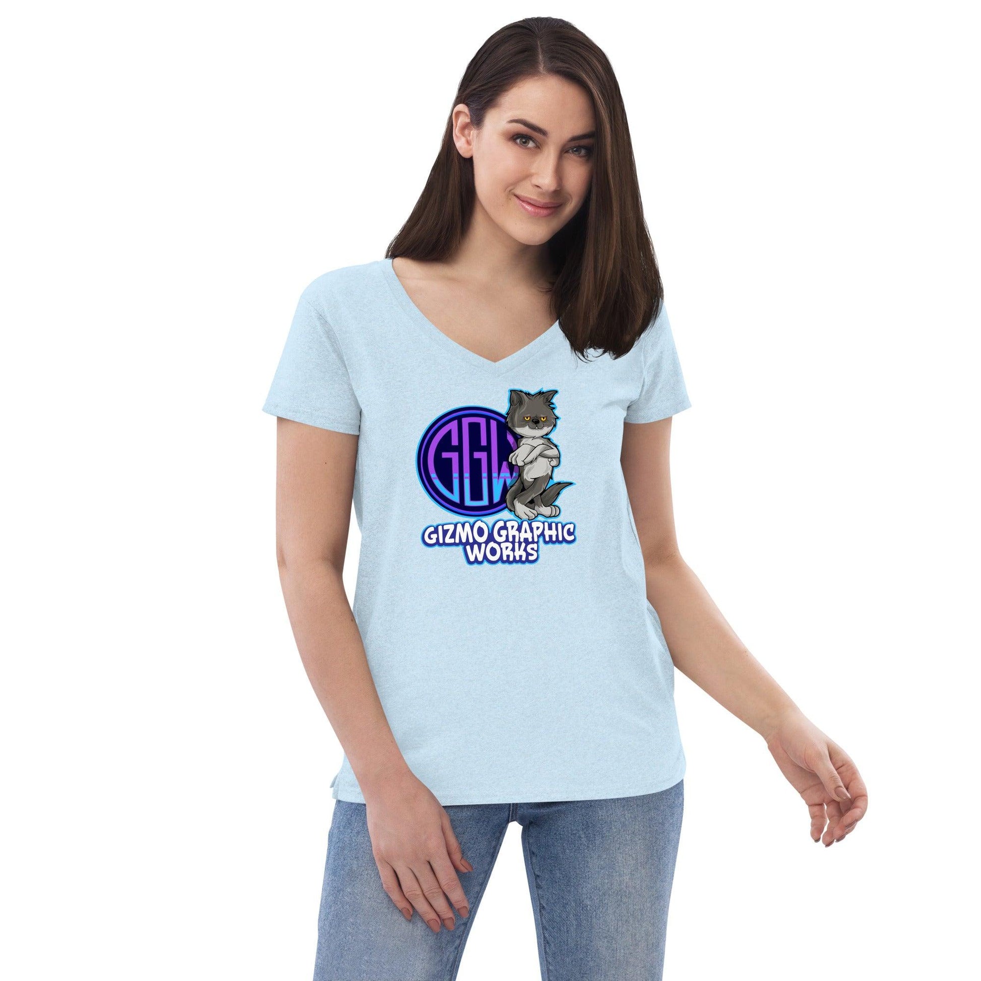 Official Gear Women’s recycled eco-friendly v-neck t-shirt - Gizmo Graphic Works