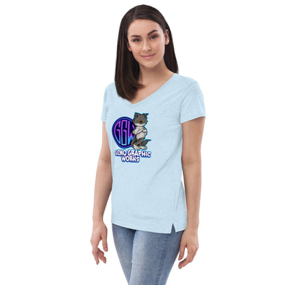 Official Gear Women’s recycled eco-friendly v-neck t-shirt - Gizmo Graphic Works