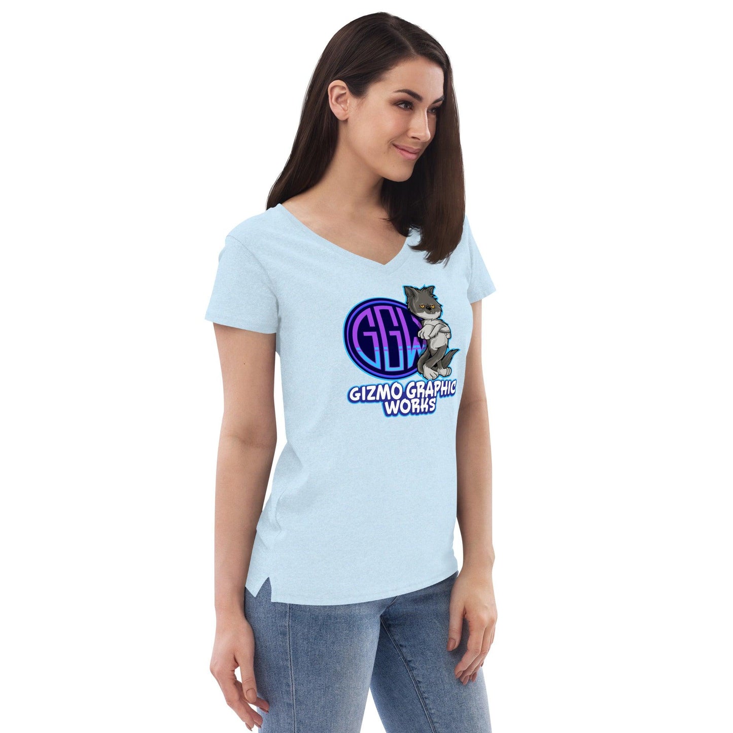 Official Gear Women’s recycled eco-friendly v-neck t-shirt - Gizmo Graphic Works