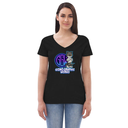 Official Gear Women’s recycled eco-friendly v-neck t-shirt - Gizmo Graphic Works