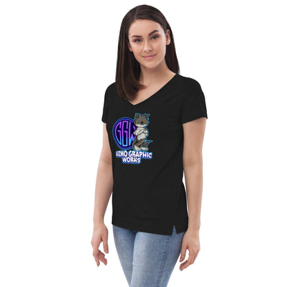 Official Gear Women’s recycled eco-friendly v-neck t-shirt - Gizmo Graphic Works