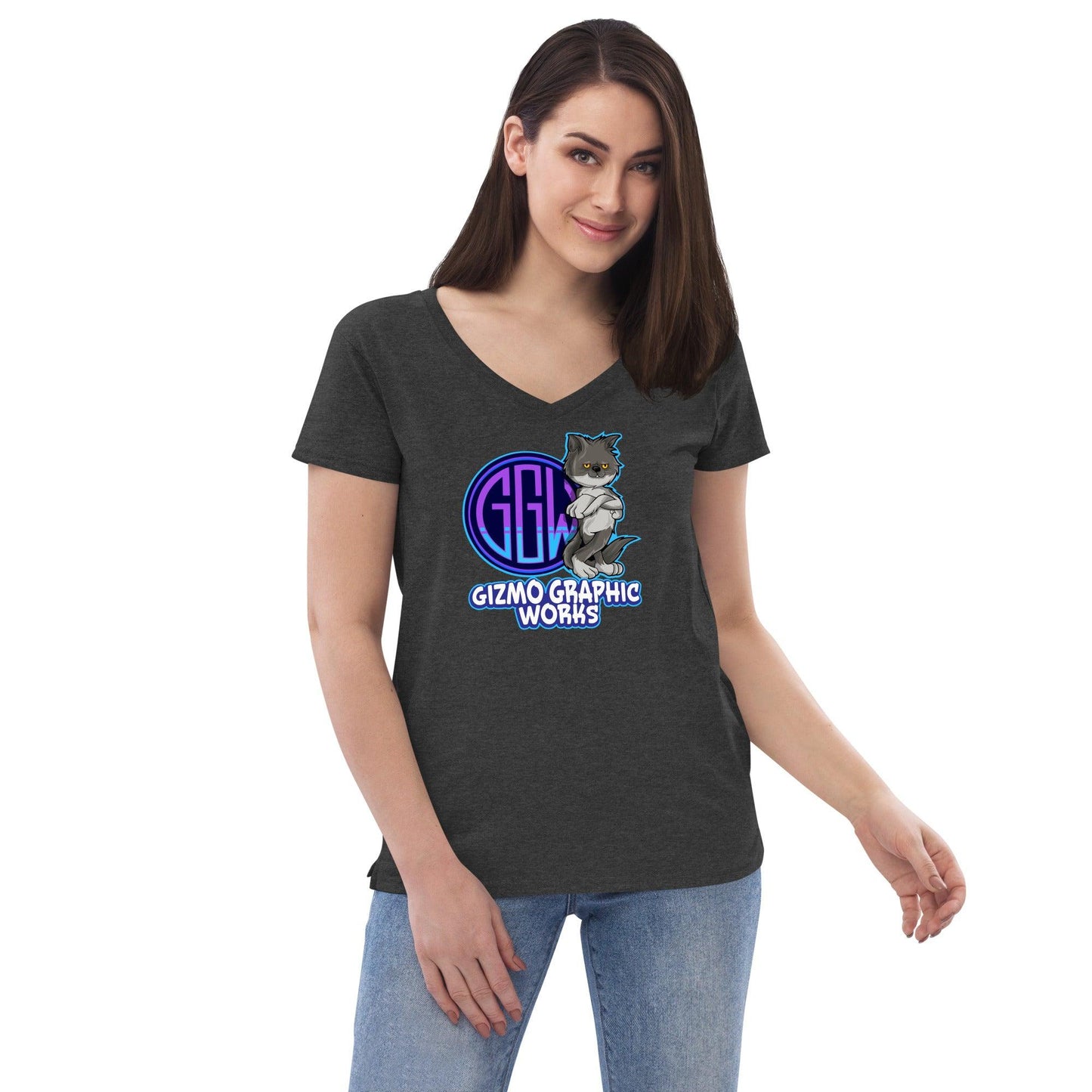 Official Gear Women’s recycled eco-friendly v-neck t-shirt - Gizmo Graphic Works