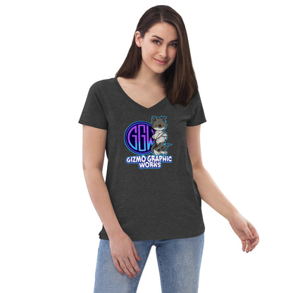 Official Gear Women’s recycled eco-friendly v-neck t-shirt - Gizmo Graphic Works