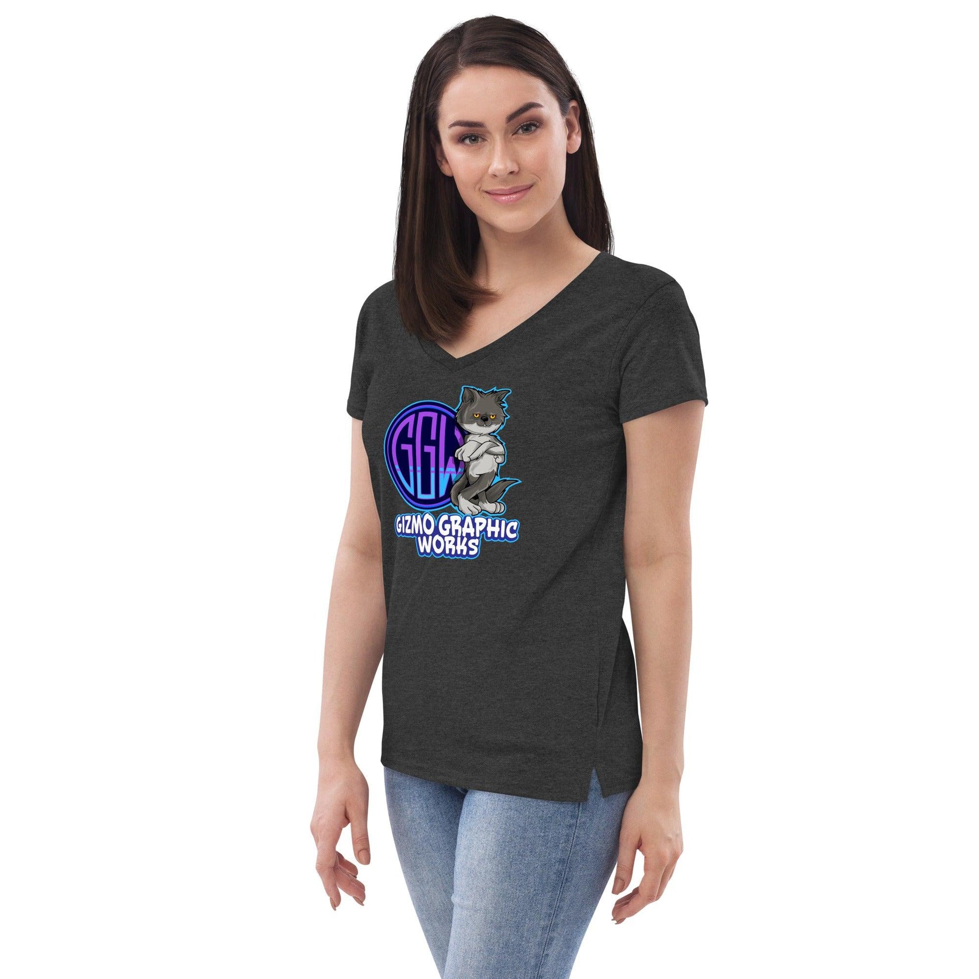 Official Gear Women’s recycled eco-friendly v-neck t-shirt - Gizmo Graphic Works