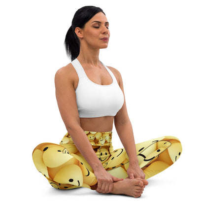 Smiley Yoga Leggings - Gizmo Graphic Works