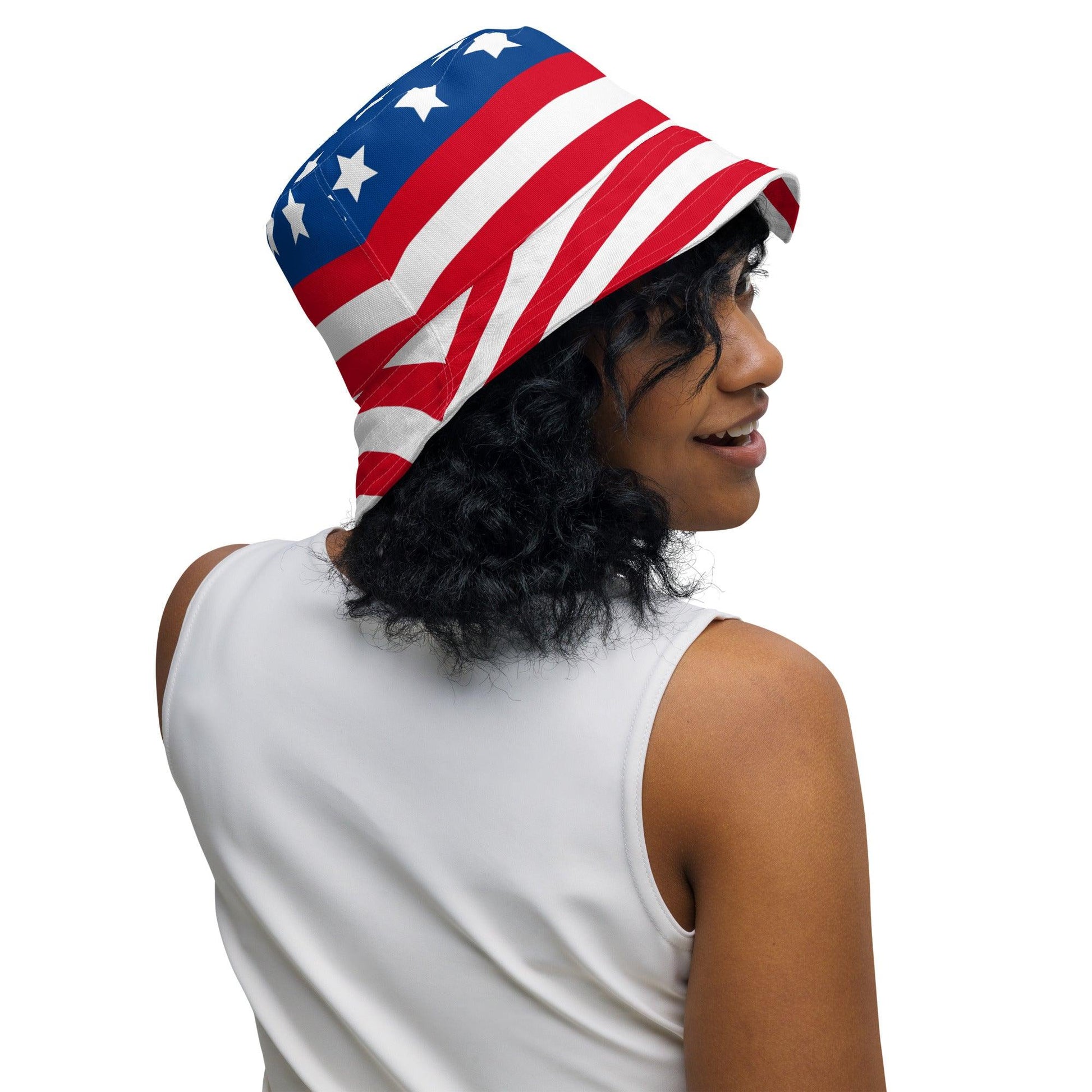 Stars and Stripes Forever! Reversible bucket hat - Gizmo Graphic Works