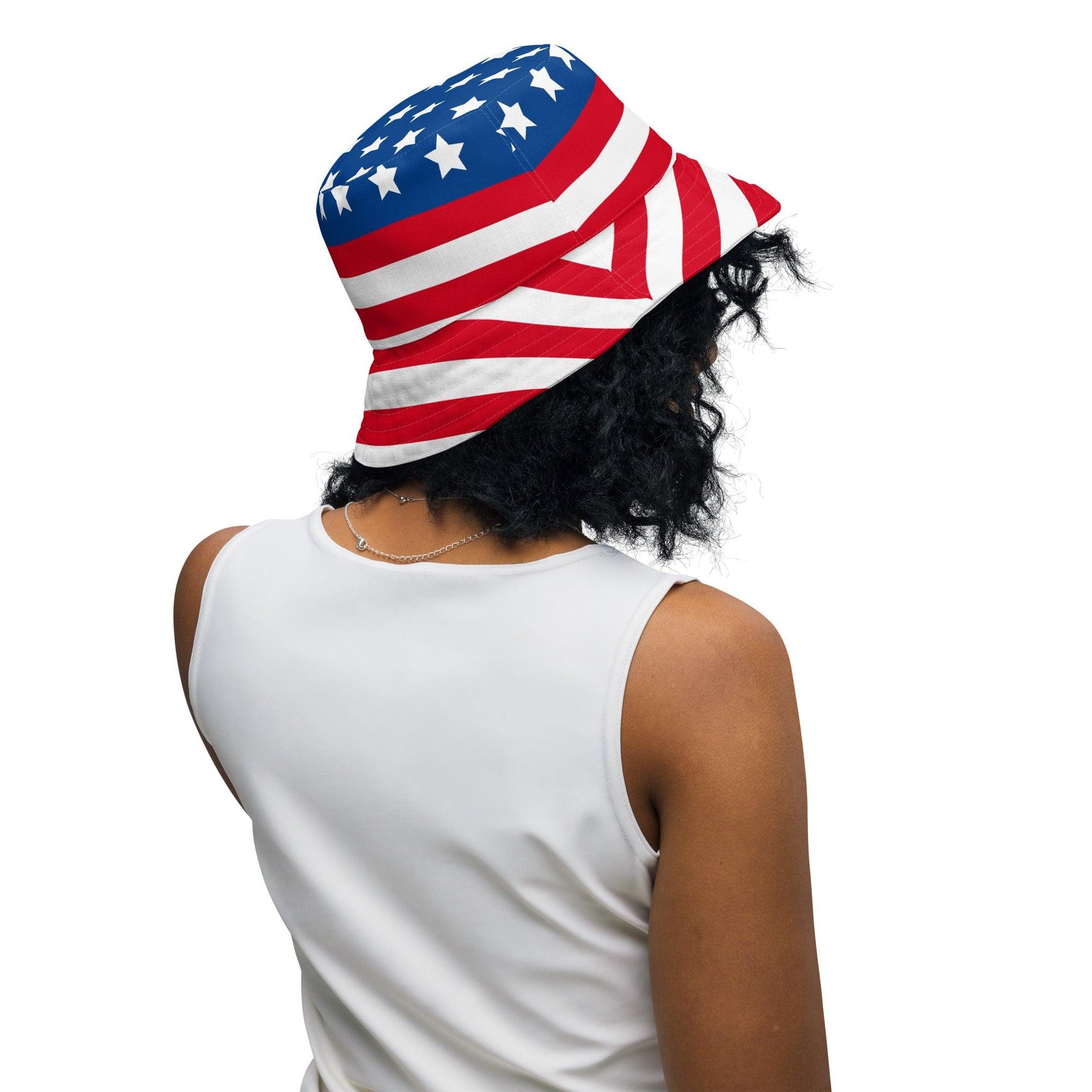 Stars and Stripes Forever! Reversible bucket hat - Gizmo Graphic Works