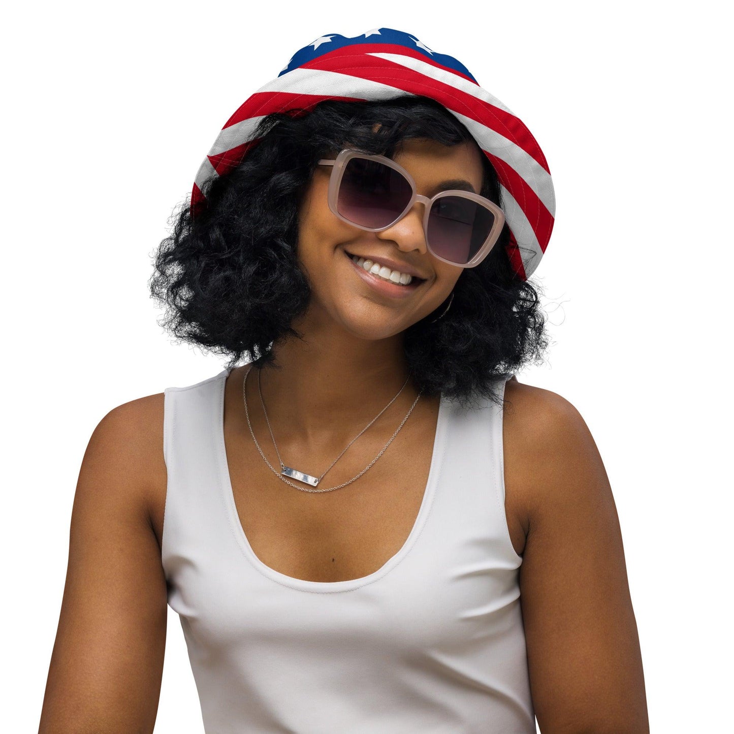 Stars and Stripes Forever! Reversible bucket hat - Gizmo Graphic Works