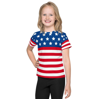 Stars and Stripes Kids crew neck t-shirt - Gizmo Graphic Works