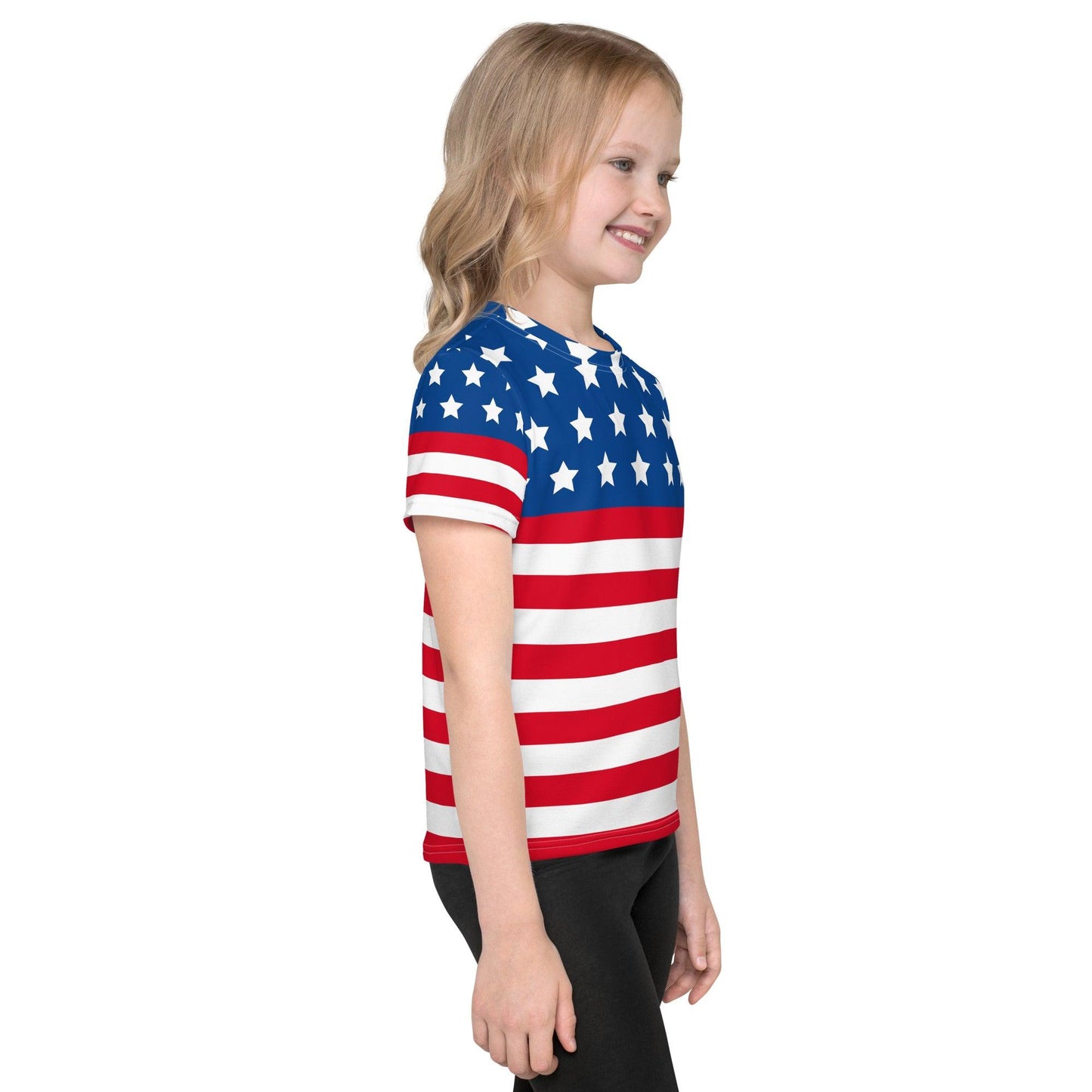 Stars and Stripes Kids crew neck t-shirt - Gizmo Graphic Works