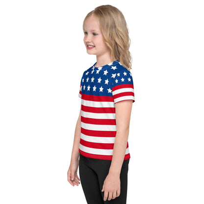 Stars and Stripes Kids crew neck t-shirt - Gizmo Graphic Works