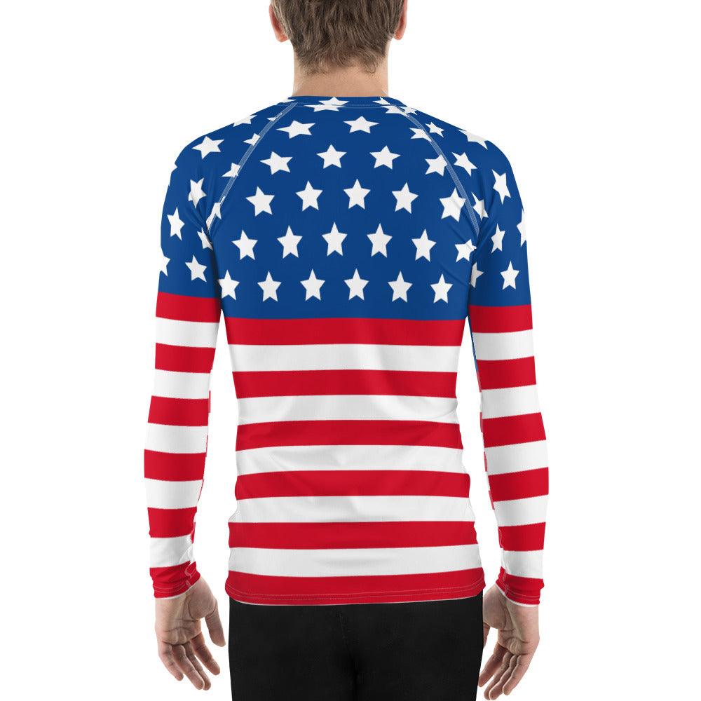 Stars and Stripes Men's Rash Guard - Gizmo Graphic Works