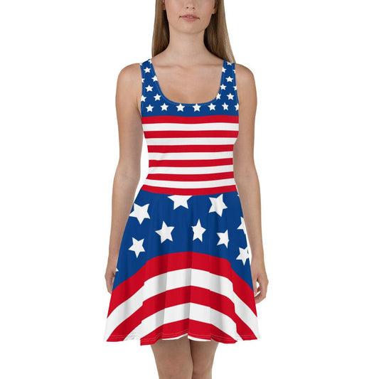 Stars and Stripes Skater Dress - Gizmo Graphic Works