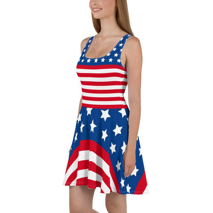 Stars and Stripes Skater Dress - Gizmo Graphic Works