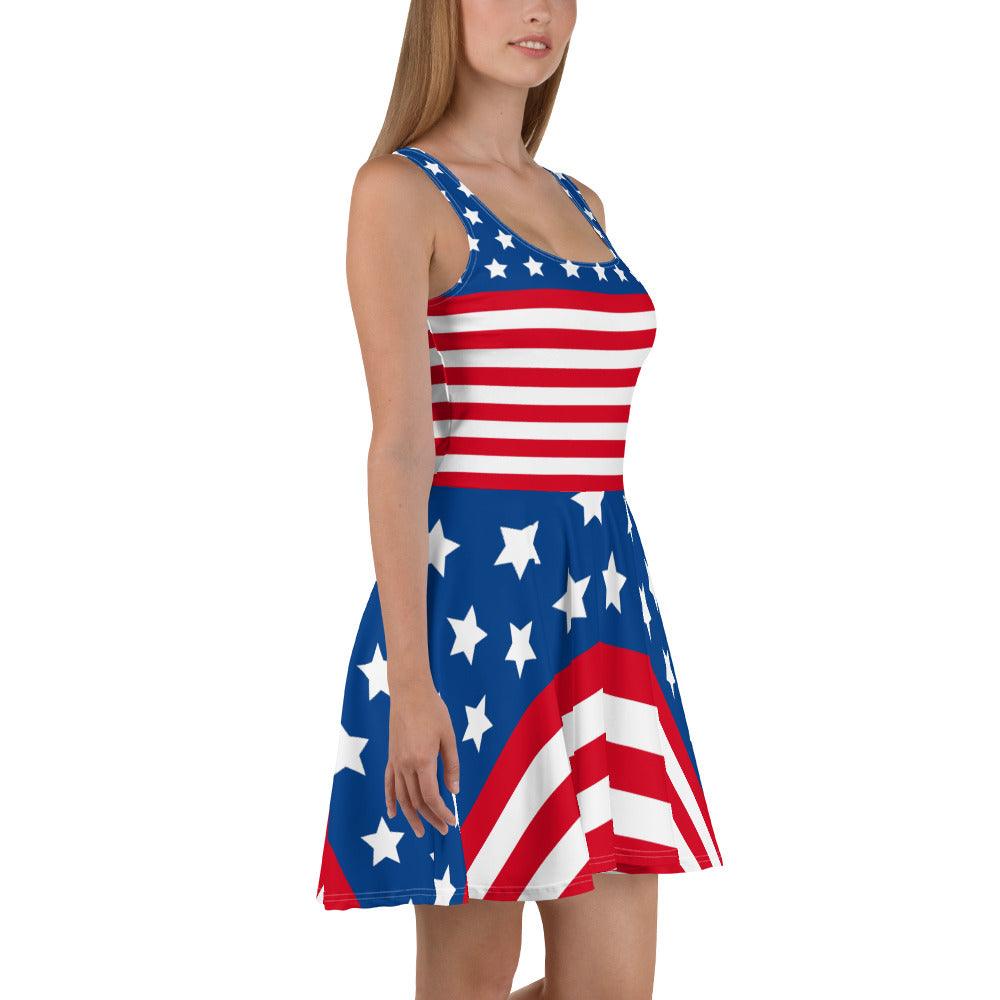 Stars and Stripes Skater Dress - Gizmo Graphic Works