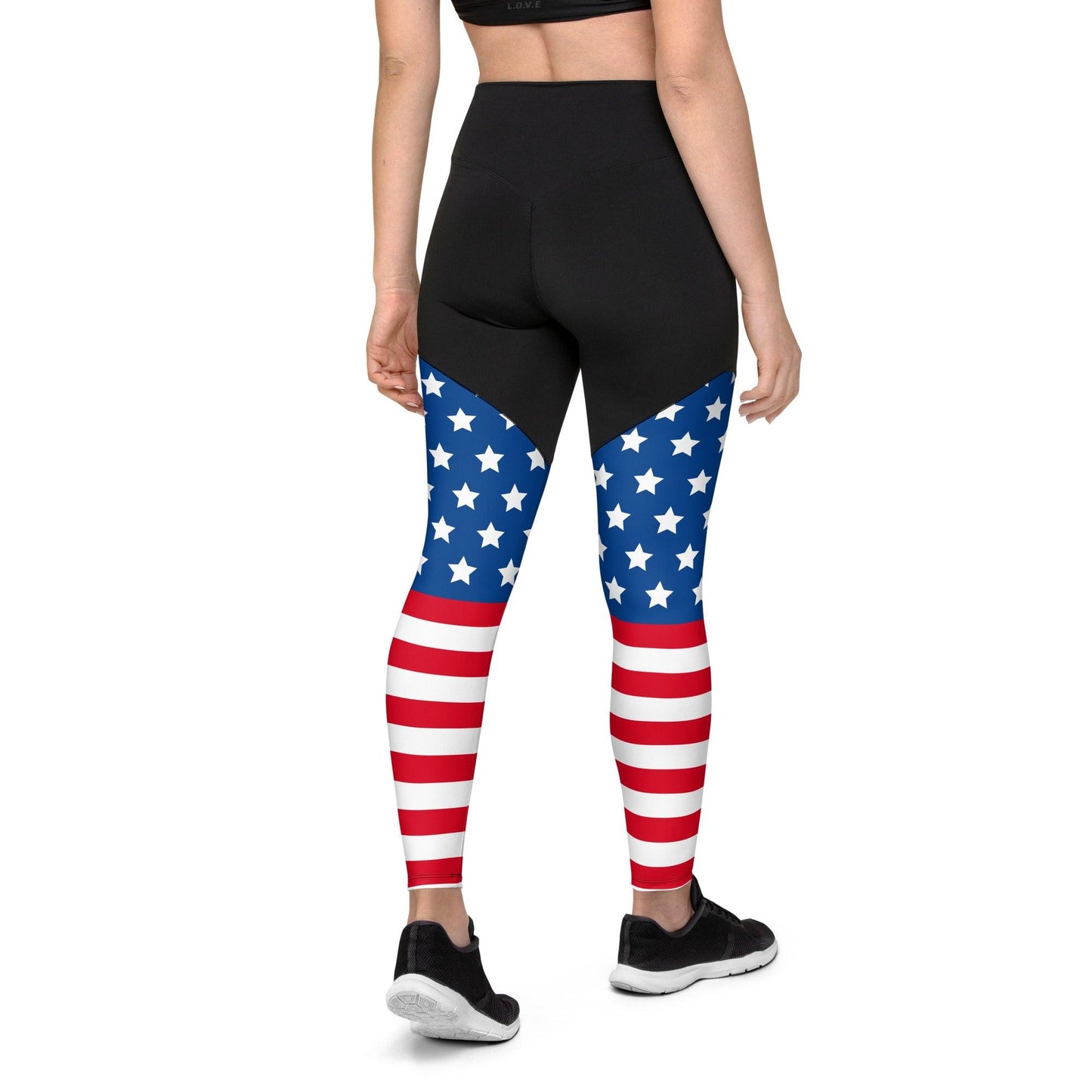 Stars and Stripes Sports Leggings - Gizmo Graphic Works