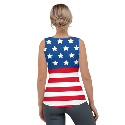 Stars and Stripes Sublimation Cut & Sew Tank Top - Gizmo Graphic Works