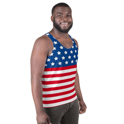 Start and Stripes Unisex Tank Top - Gizmo Graphic Works