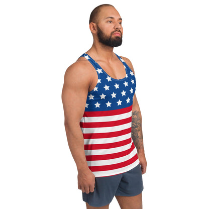 Start and Stripes Unisex Tank Top - Gizmo Graphic Works