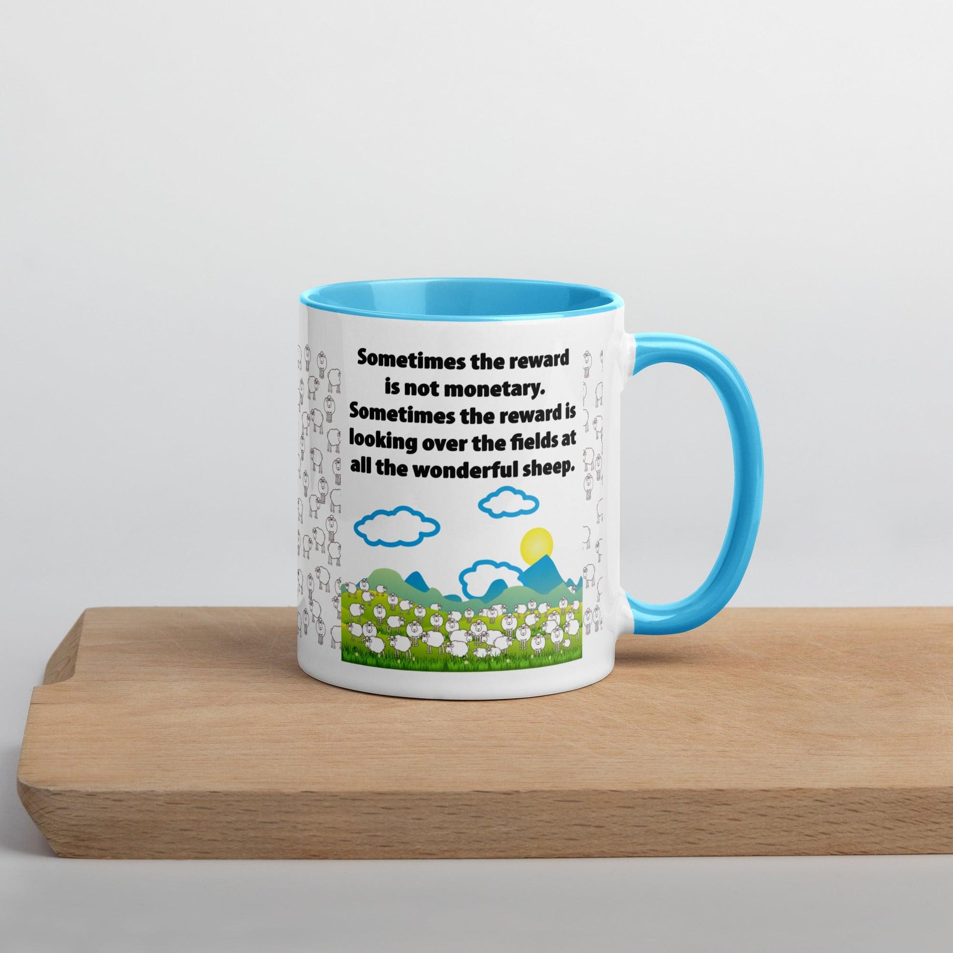 "Wonderful Sheep" Mug with Color Inside - Gizmo Graphic Works