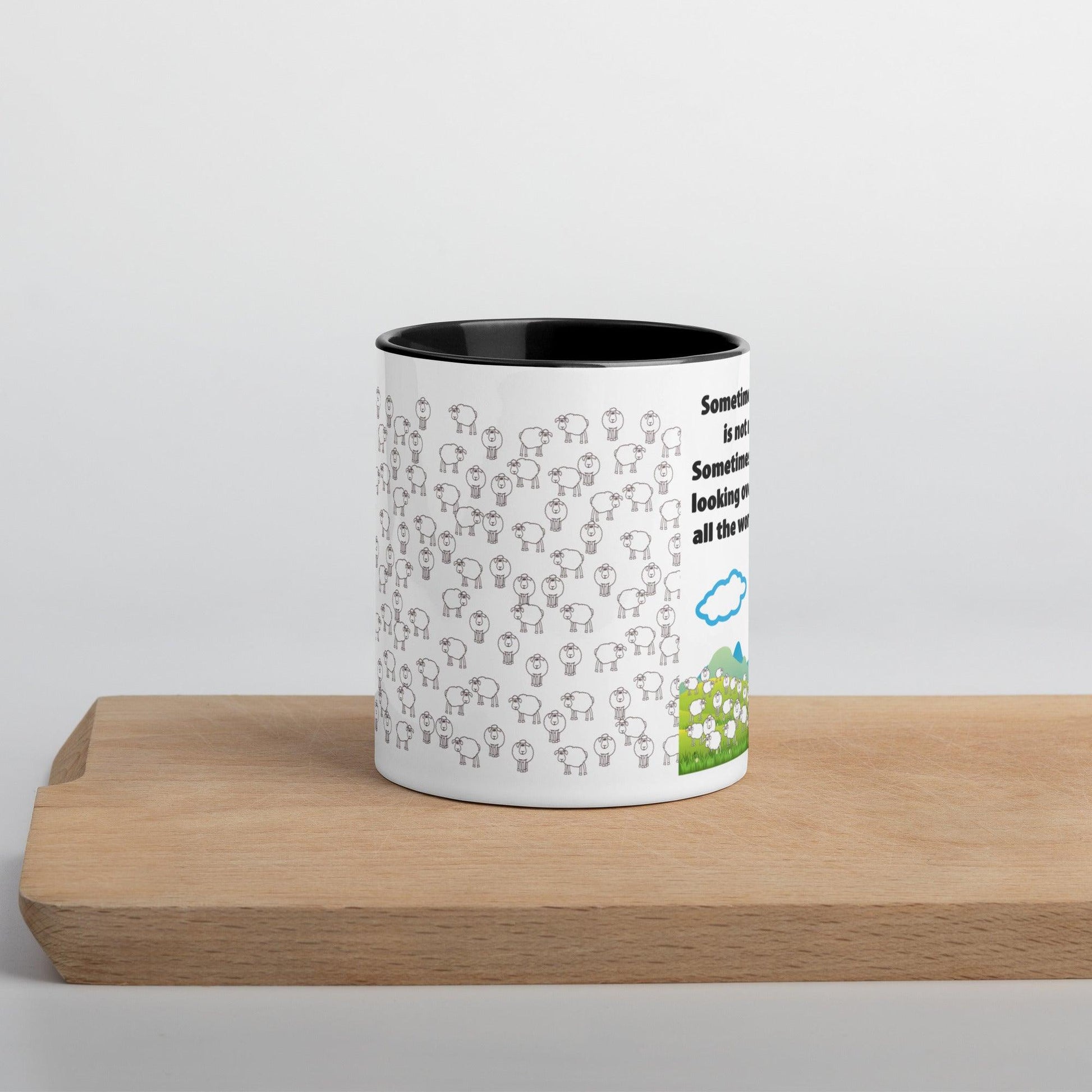 "Wonderful Sheep" Mug with Color Inside - Gizmo Graphic Works