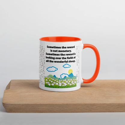 "Wonderful Sheep" Mug with Color Inside - Gizmo Graphic Works