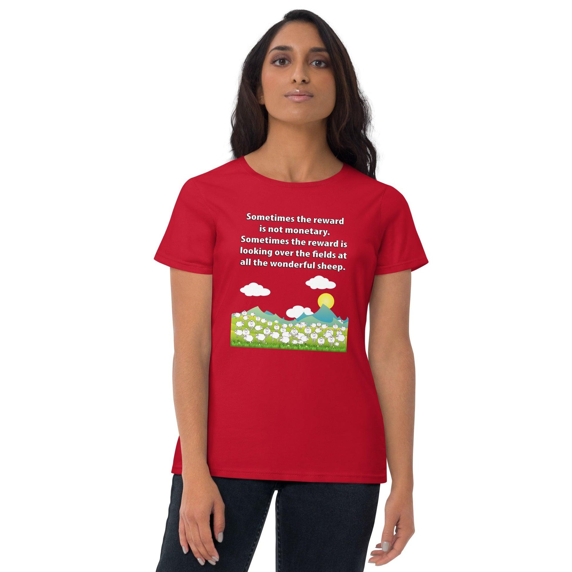 "Wonderful Sheep" Women's short sleeve t-shirt - Gizmo Graphic Works